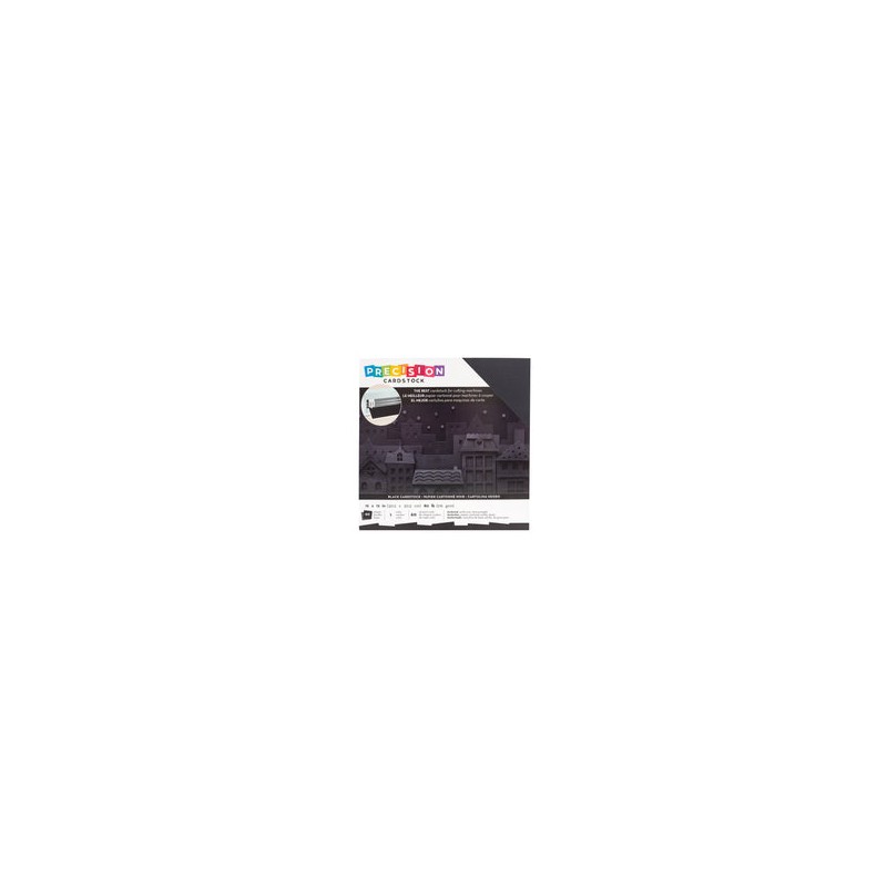Black Precision Cardstock Pack 12"  / Paquete de Cartulina Negra Texturizada