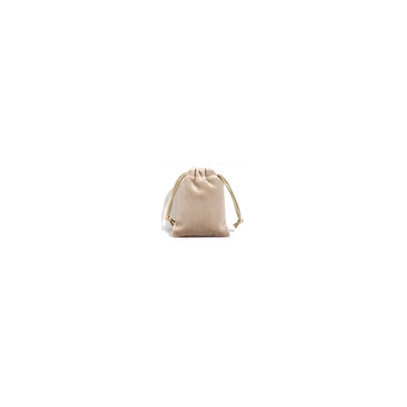 2 Bolsitas de Terciopelo Beige