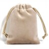 2 Bolsitas de Terciopelo Beige