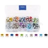 300 Ojillos Metálicos de Colores y arandelas con Estuche